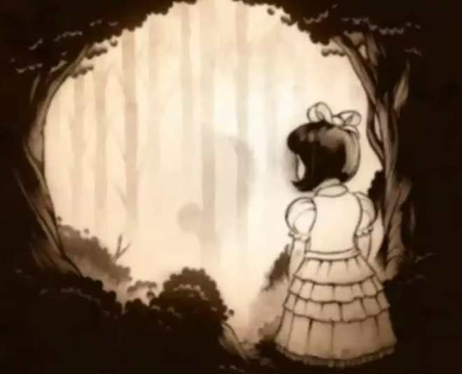 girl skull optical illussion