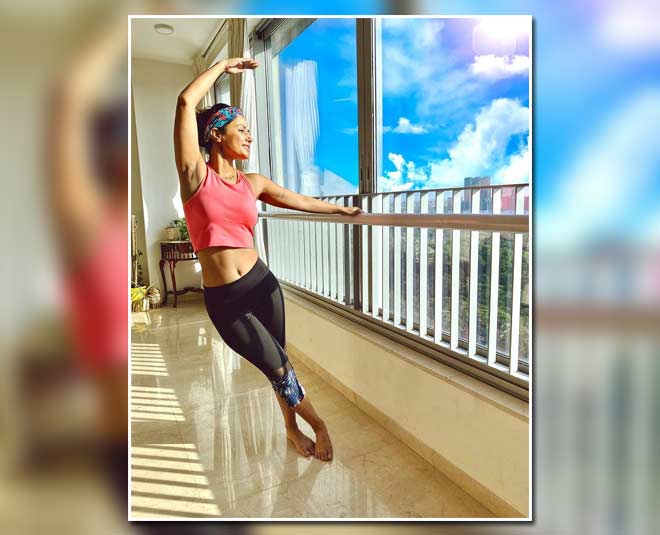 hina khan gym outfits look ()