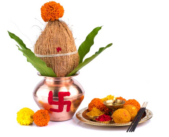 navratri puja  inside 