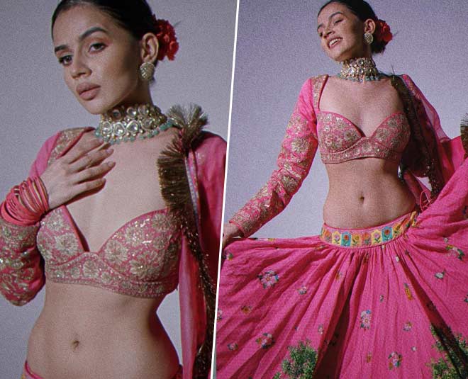 pink lehenga