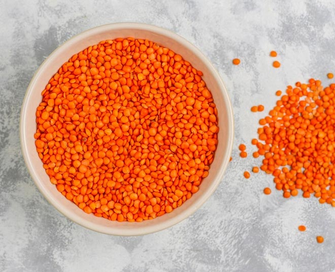 red lentil and coconut water face mask