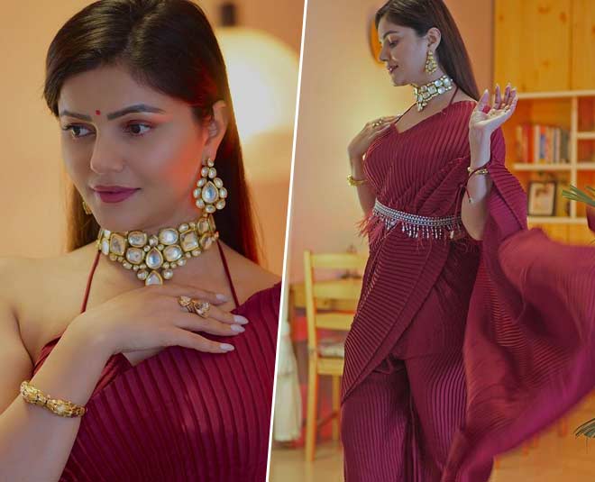 rubina dilaik best saree look