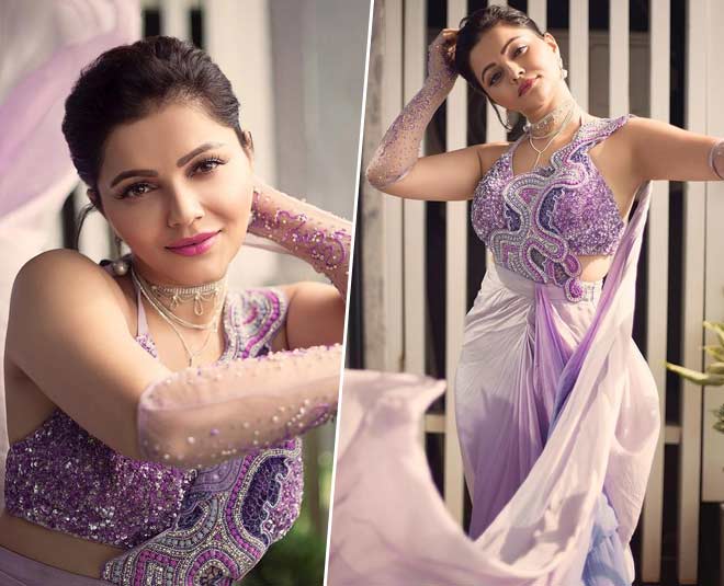rubina dilaik bold saree looks