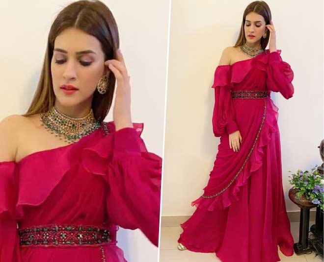 stylish saree looks of kriti sanon