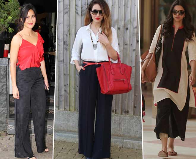 what to wear with black palazzo pants in hindi