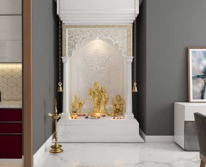 white colour puja room