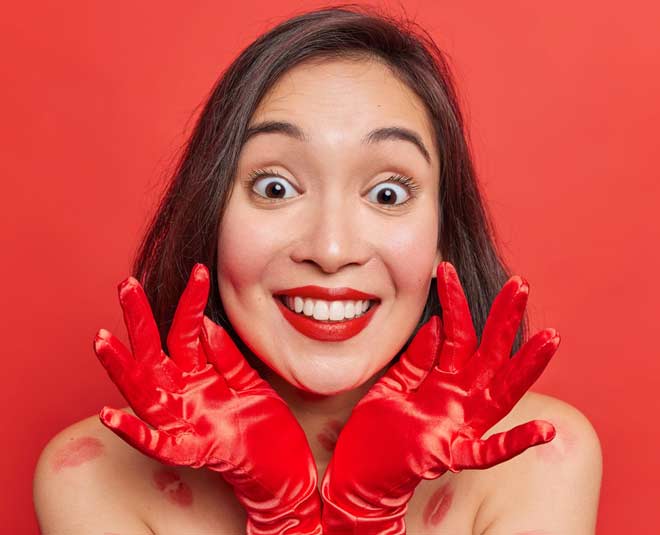 woman wearing lipstick