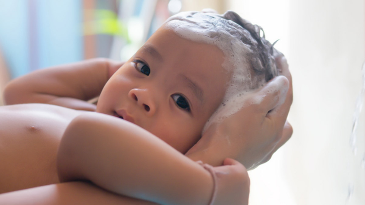 Hair wash for toddlers