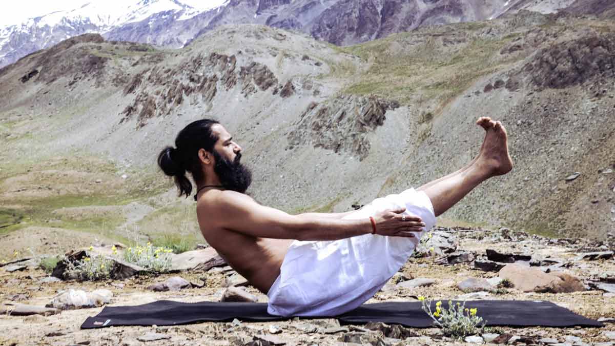 Naukasana for belly fat