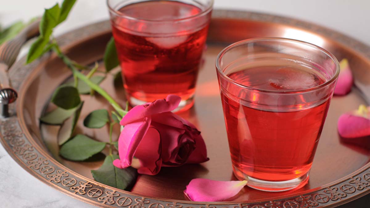 Summer Drinks | Rose Sharbat | Homemade Summer Drinks-How To Make Rose ...