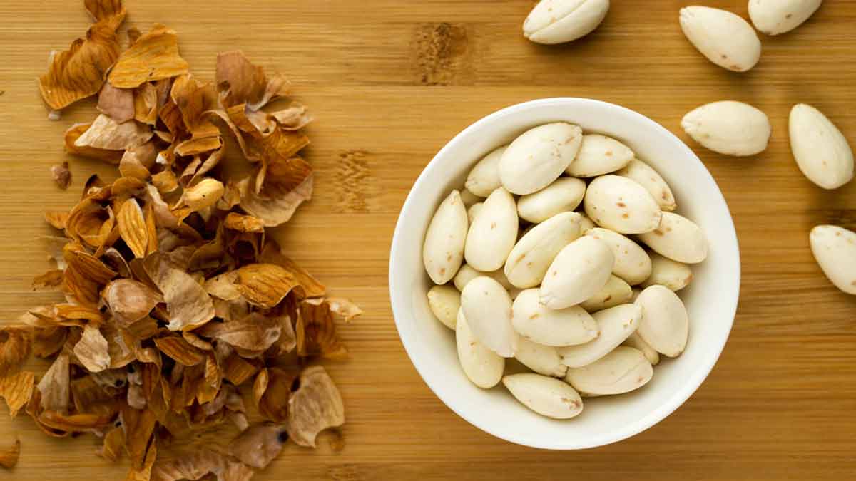 almond peel uses in hindi
