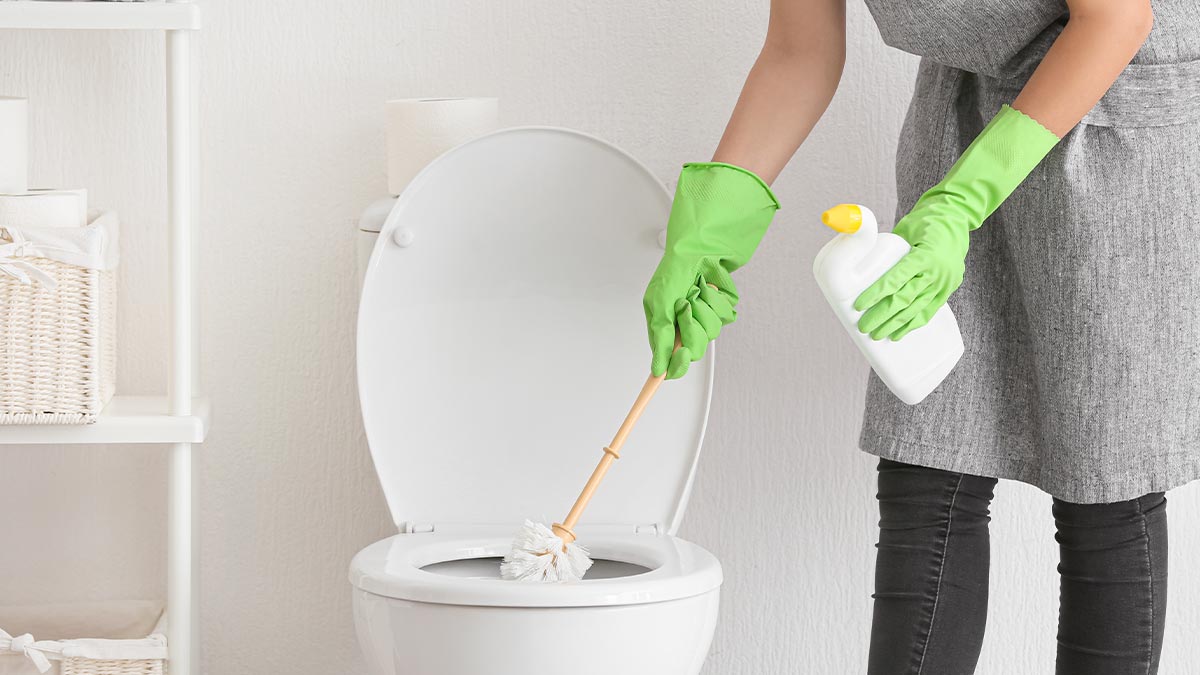 different hacks to clean toilet bowel