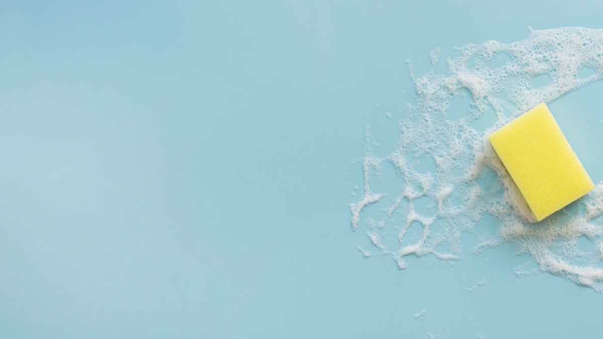 different uses of old kitchen scrubber inside 