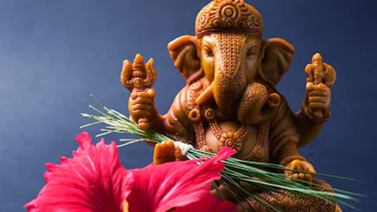 durva plant and lord ganesh