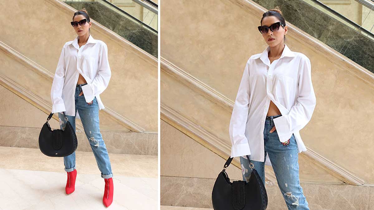 White shirt and hot sale blue jeans women