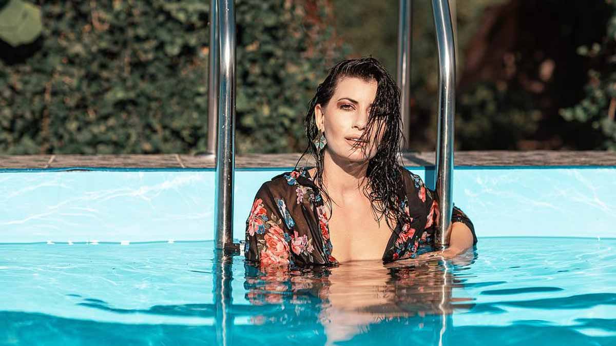 inside and outside of pool