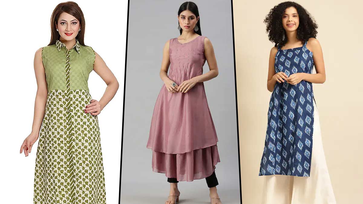 Sleeveless Kurti Design|Ladies कुर्ता|style tips for women | sleeveless  kurti neck designs for girls | HerZindagi