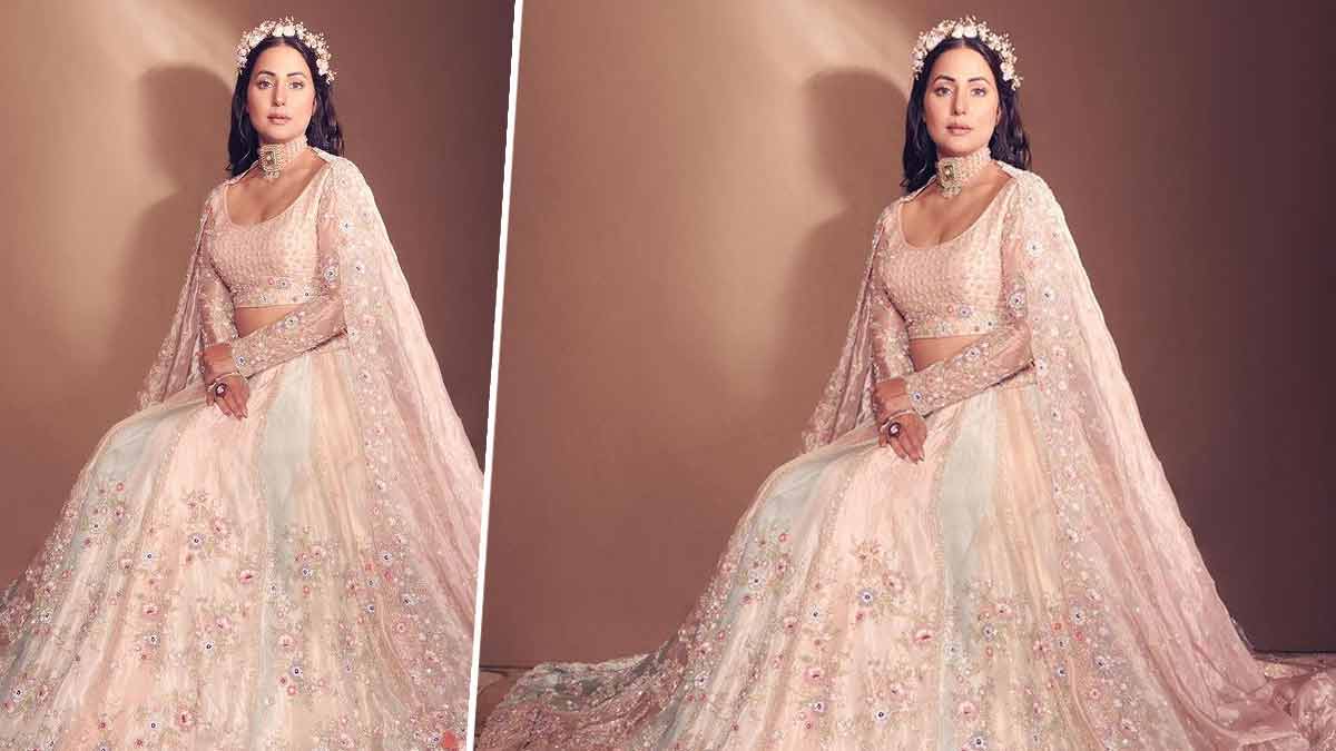 lehenga hina khan cannes