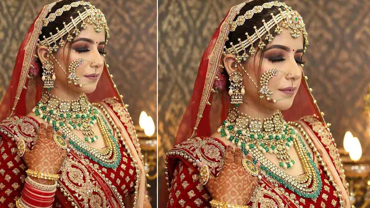 medium size nath on diamond shape face