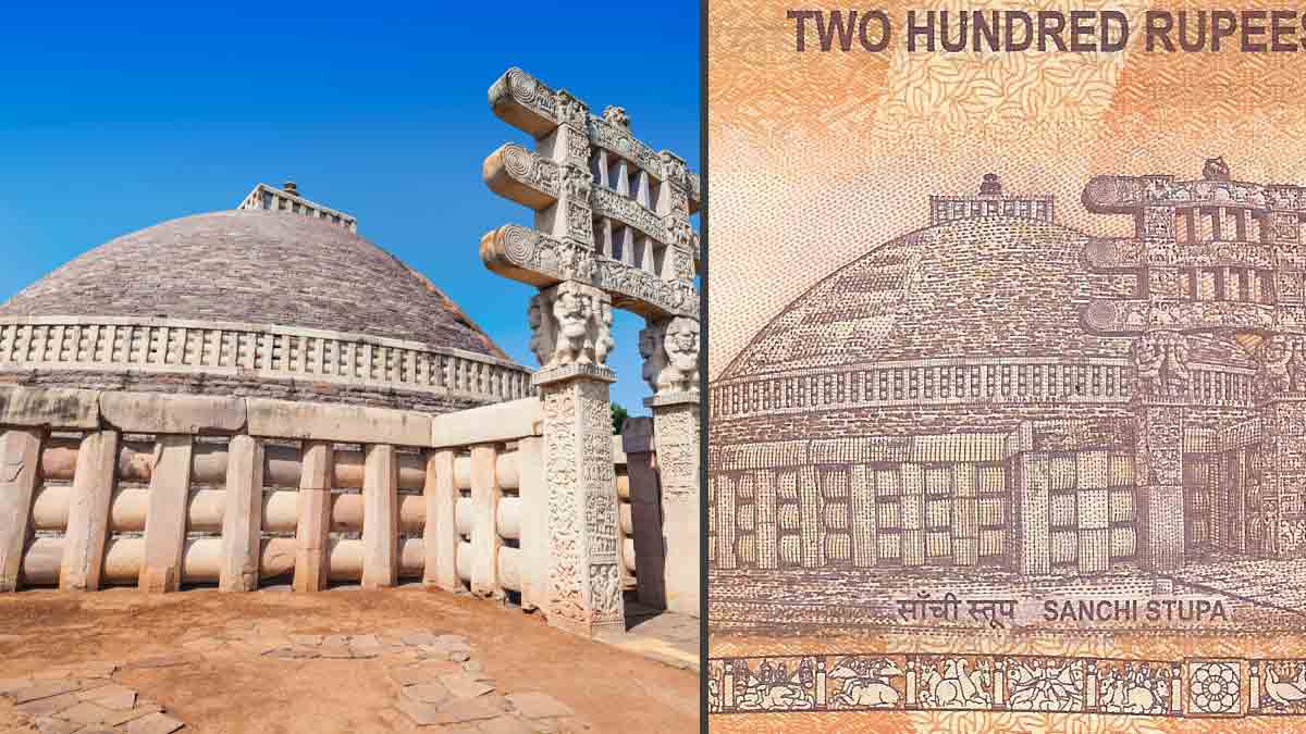 monument on  rupee note