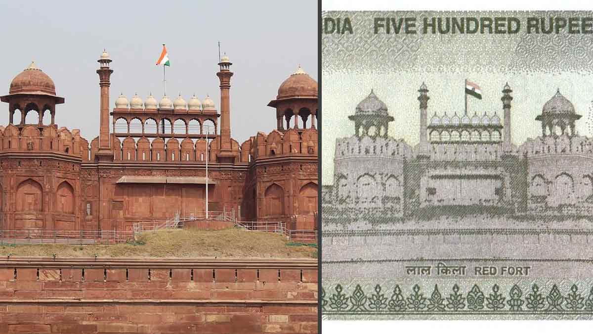 monument on  rupee note