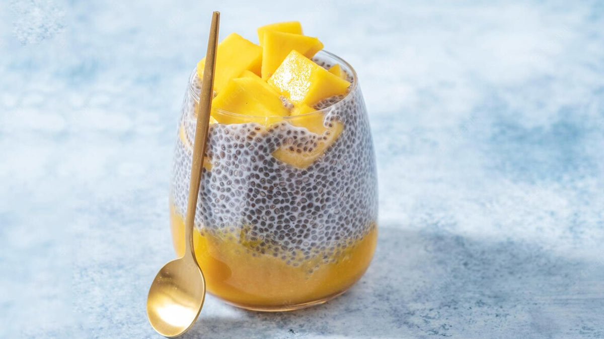 sabja mango pudding Main