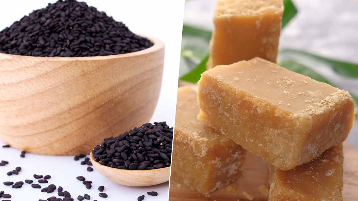 sesame jaggery drink for delay period