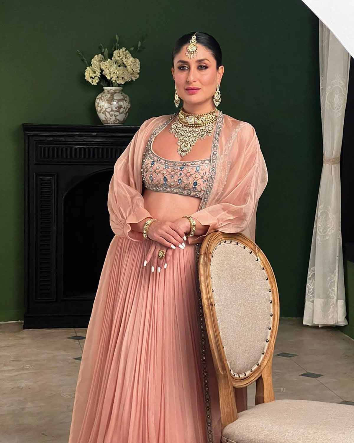 Rose Water Pink Embroidered Lehenga Set Design by Salt and Spring at  Pernia's Pop Up Shop 2024