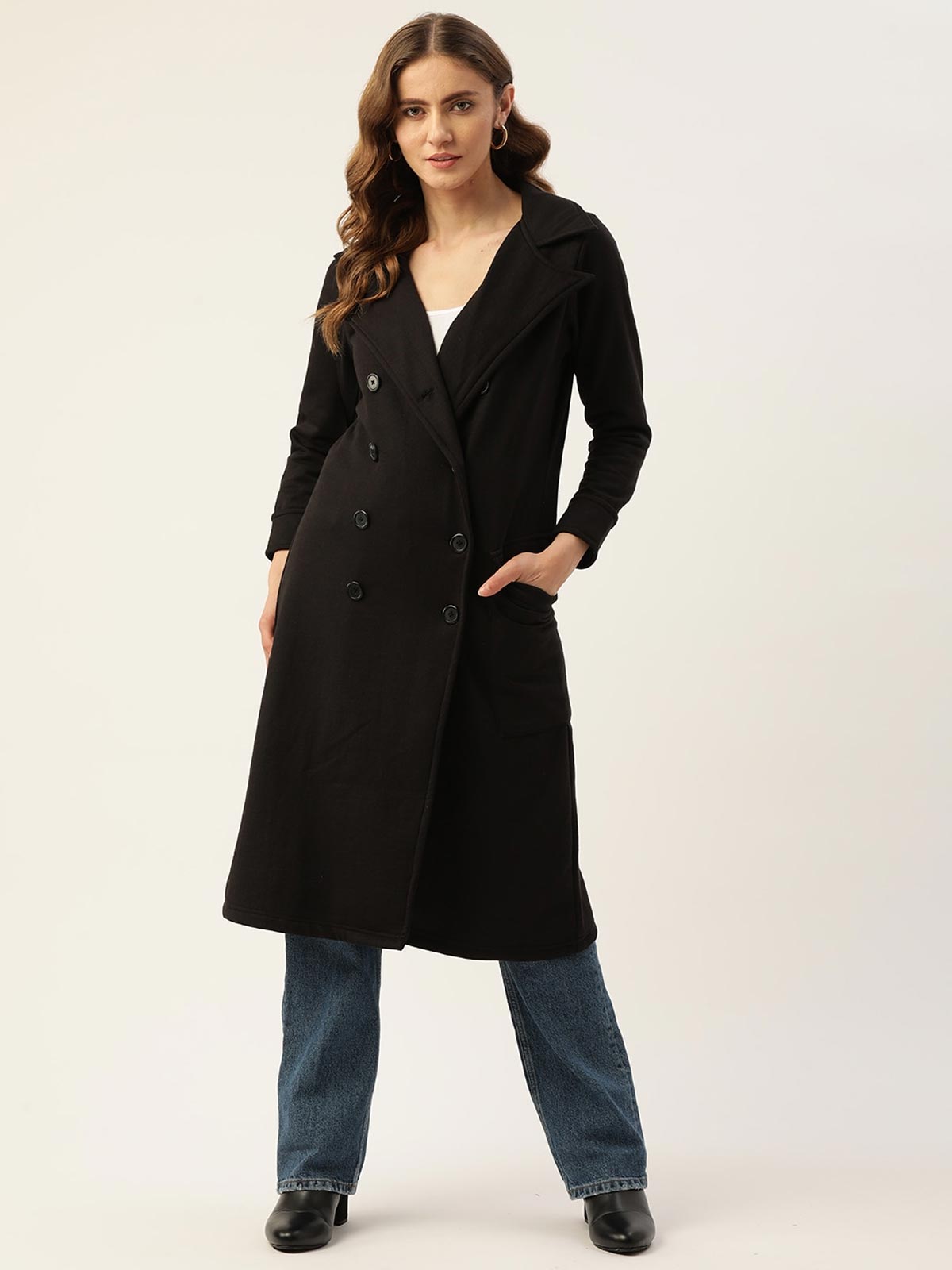 black trench coat under 