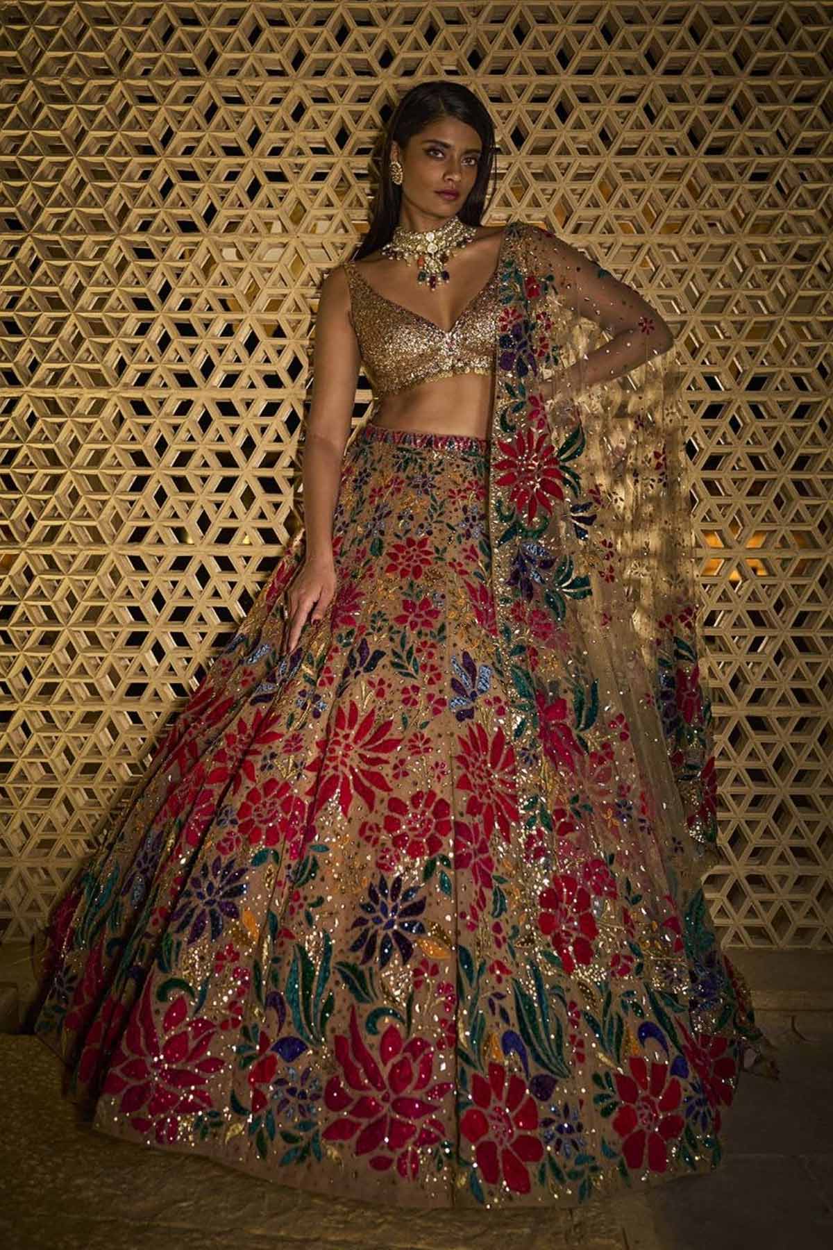 floral lehenga designs