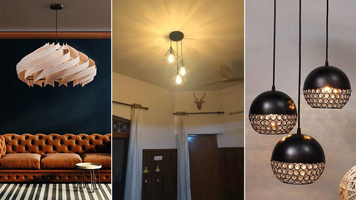 लिविंग रूम के लिए हैंगिंग लाइट्सUnique Hanging Lights For Living Room
