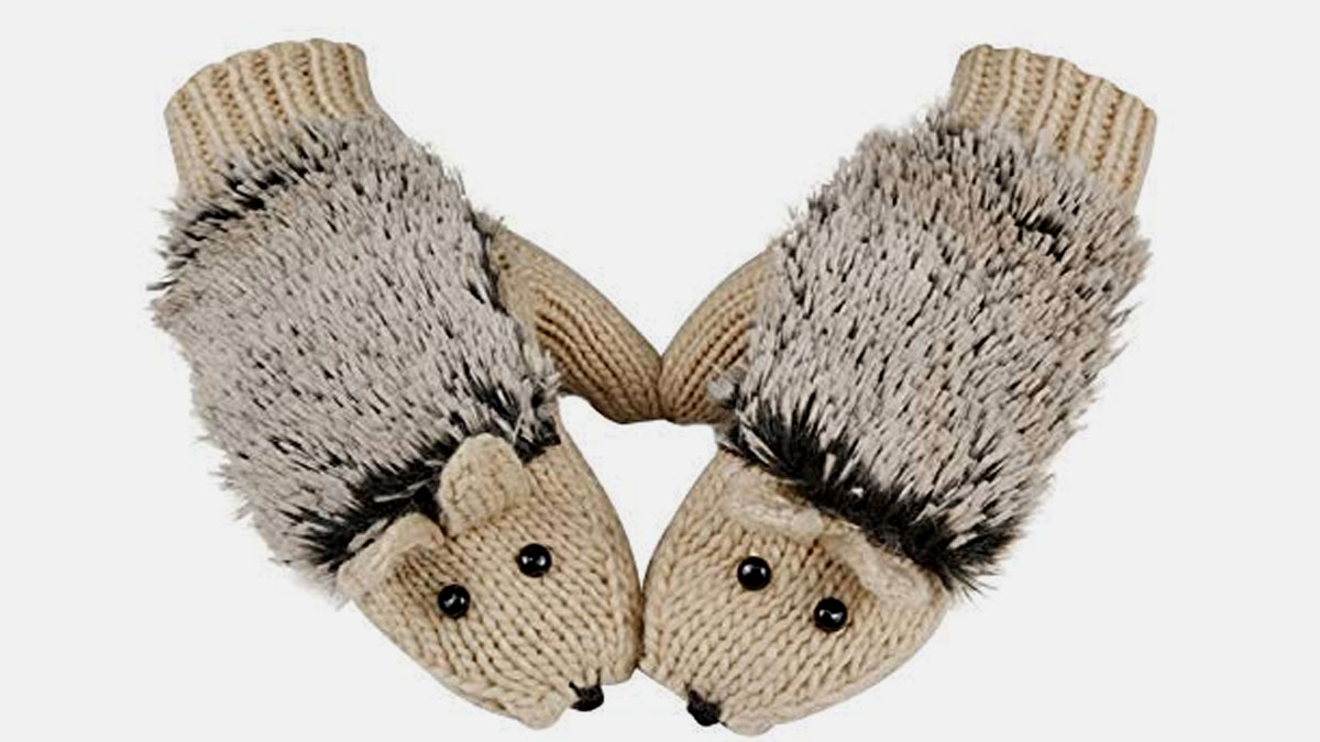 hedgehog mittens
