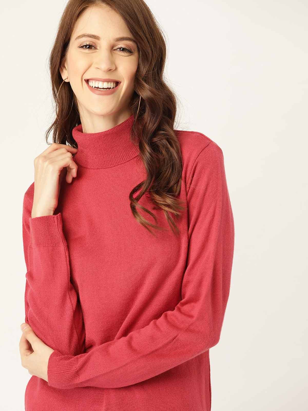 high neck woolen sweater