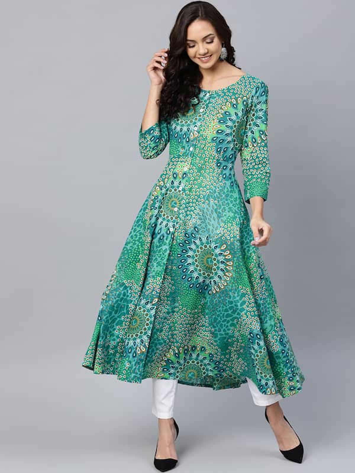 how to style a line kurti
