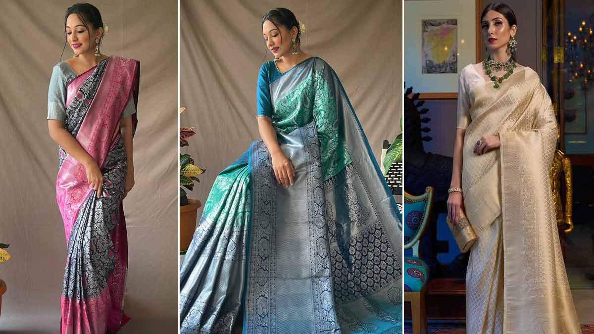Banarasi Silk saree wear wd Perfect fitting/Weaird Trick to get perfect  fitting on Saree/परफेक्टसारी - YouTube
