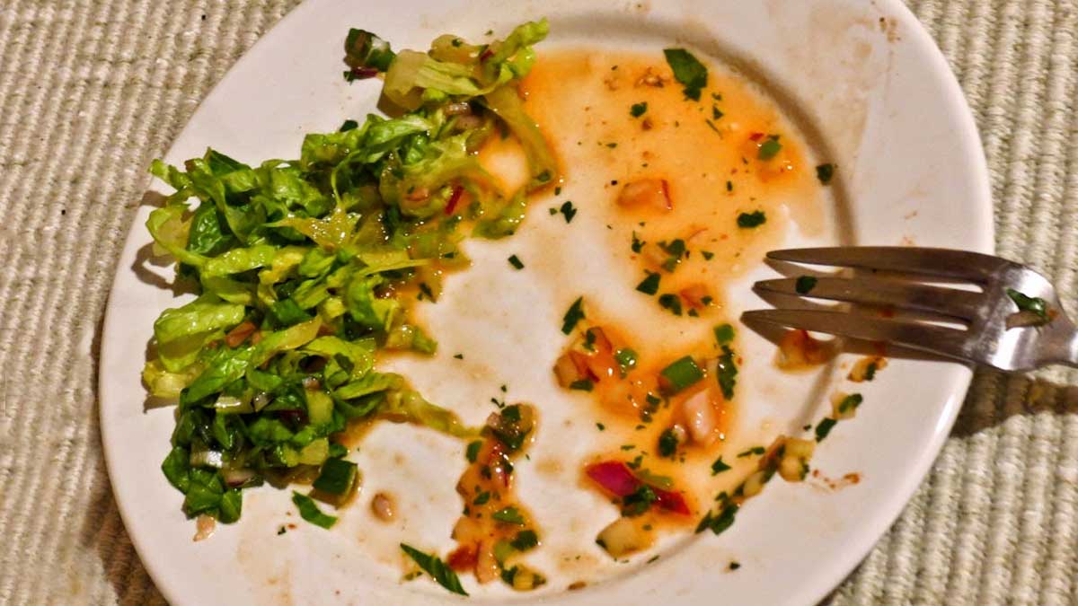 leaving food in the plate is harmful for you