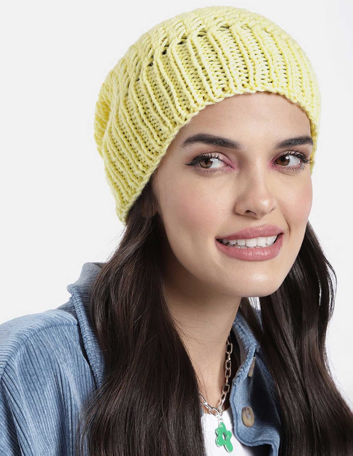 yellow beanie