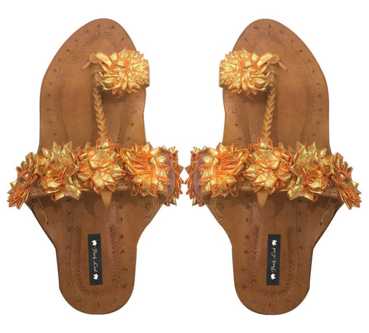 Floral Work Kolhapuri Chappal