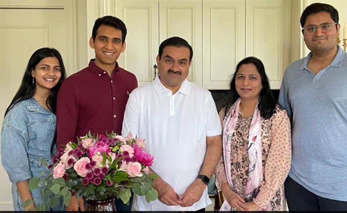 Gautam adani family photo