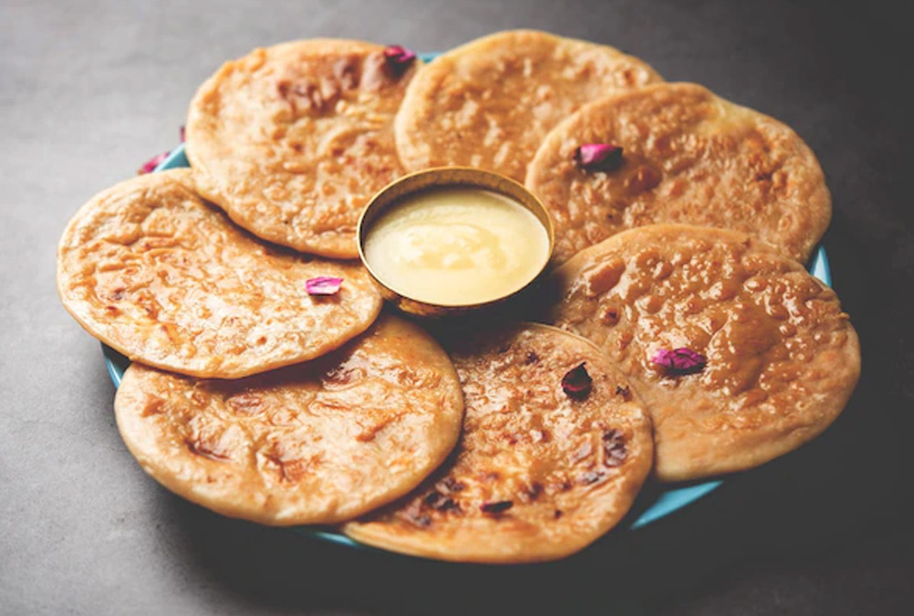 Gulab jamun paratha recipe