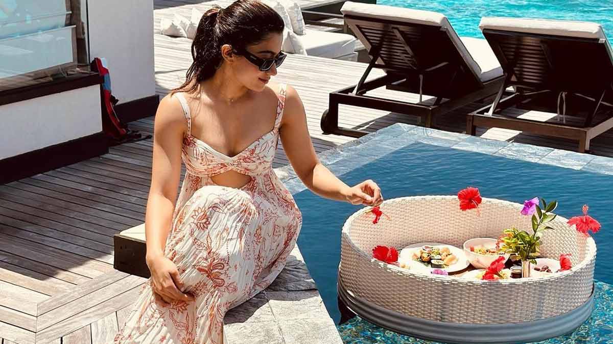 Printed Cut Out Gown