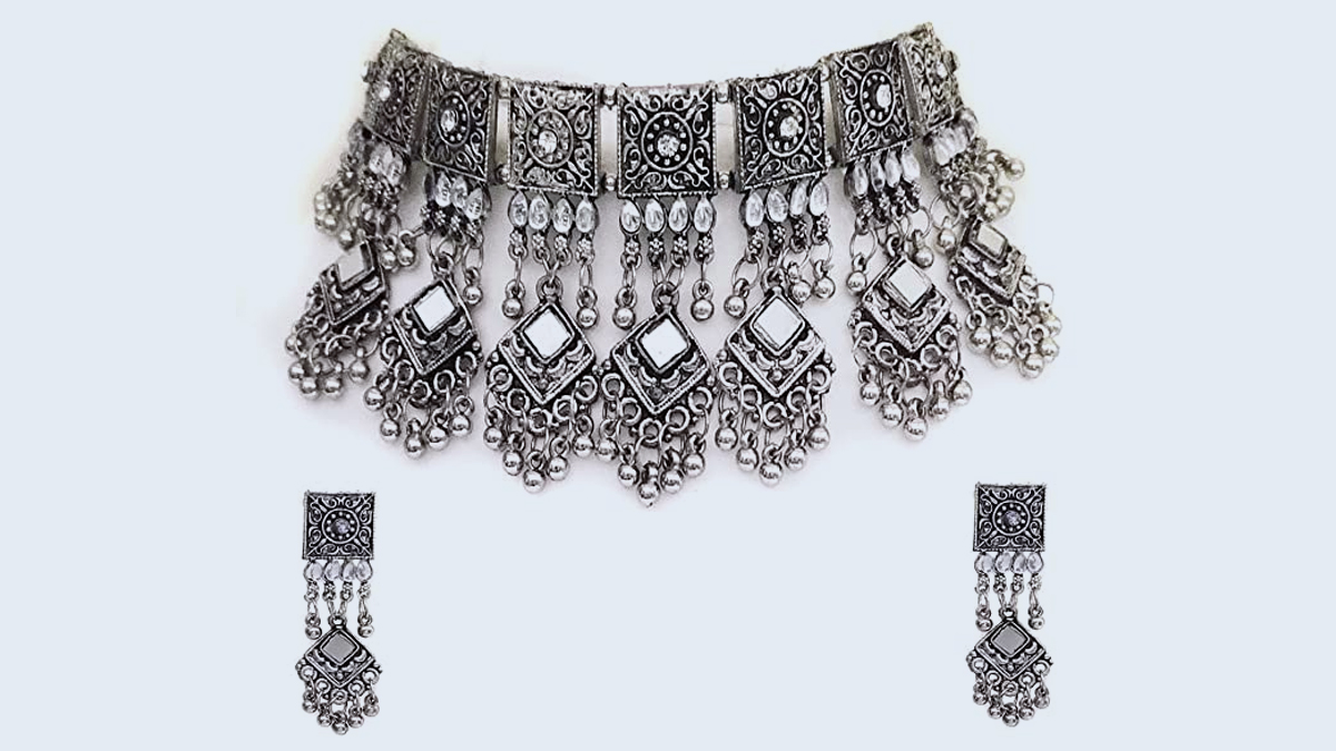 Silver Choker Jewellery Under Rs