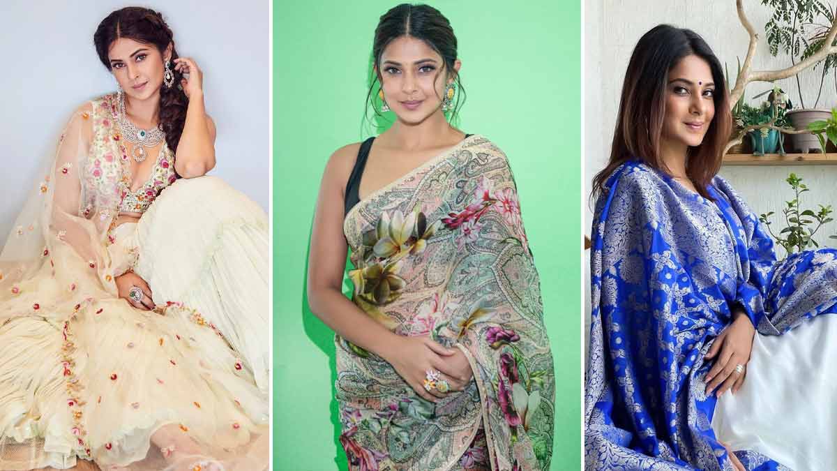 Jennifer Winget in Tyagi Aishwarya Saree – South India Fashion