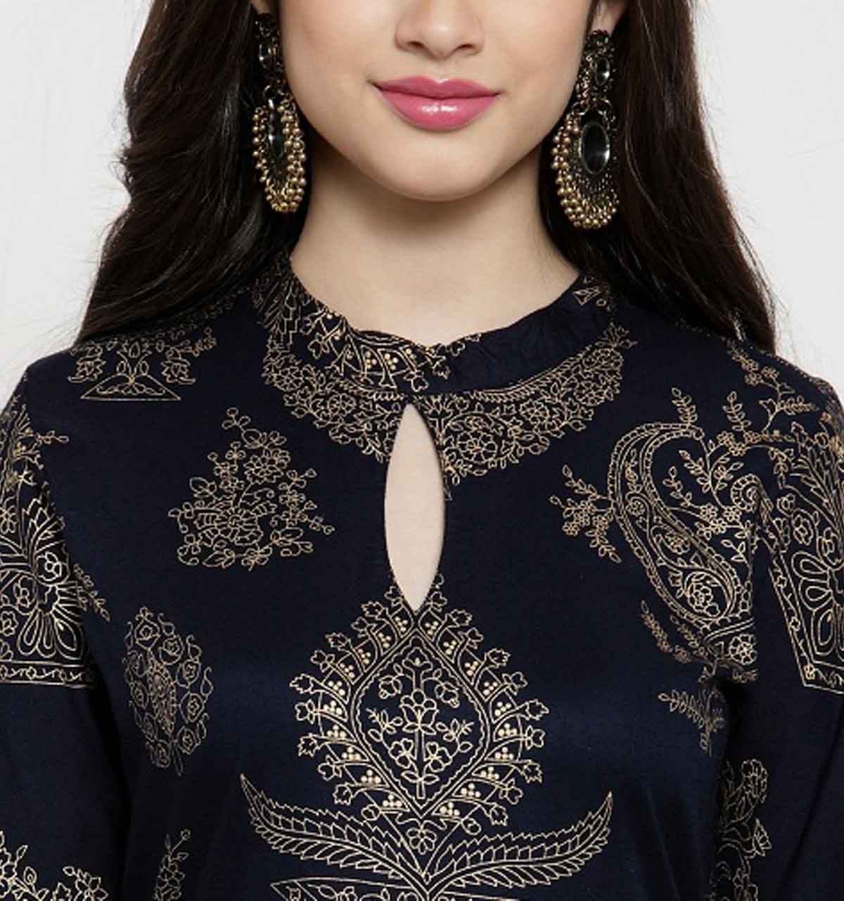 Sharara kurti neck on sale design