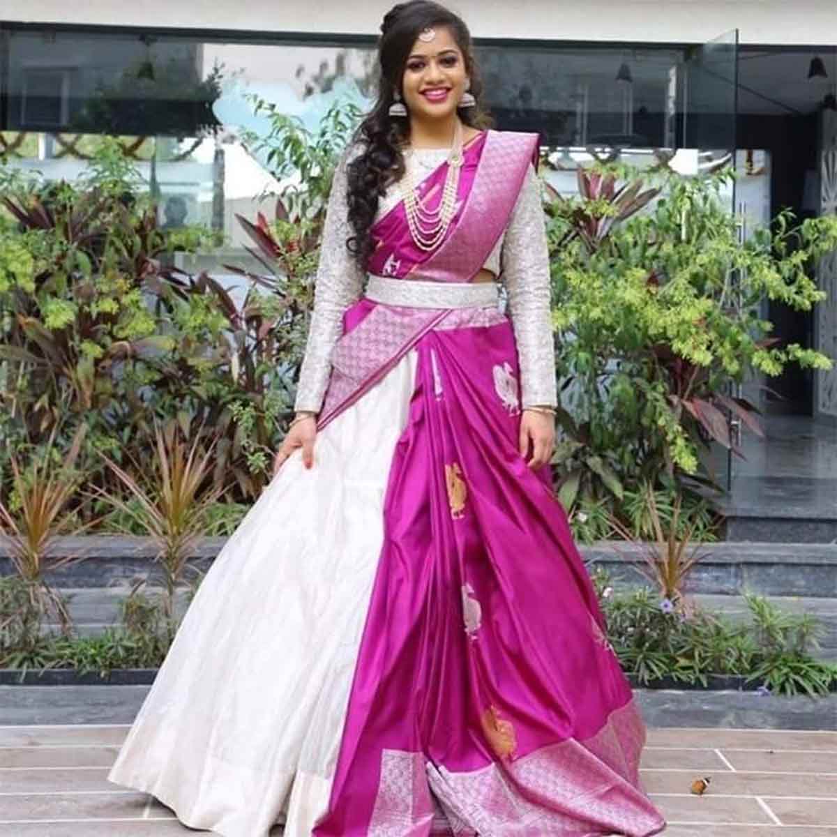 Lehenga style saree draping|Lehenga saree kaise pahne jata hai|Step By  Step|Hindi - YouTube