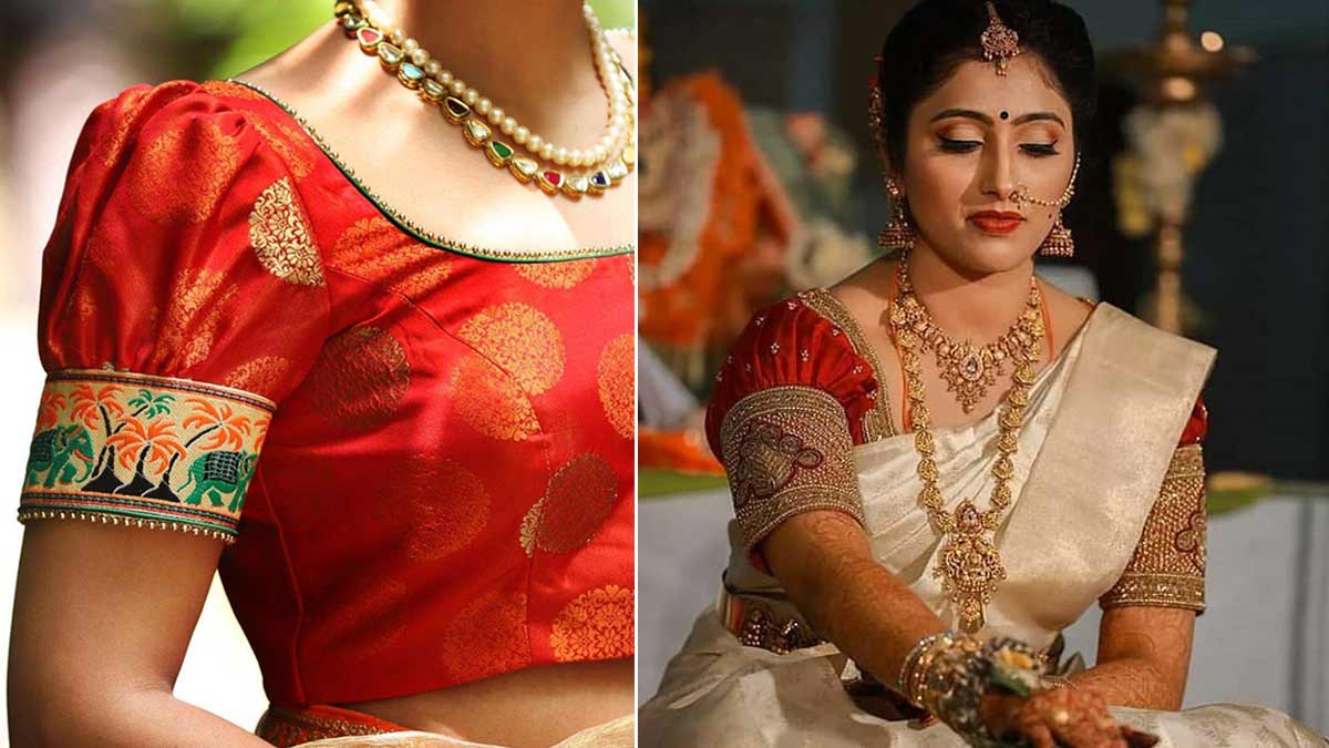 Blouse Sleeves Design For Bengali Saree