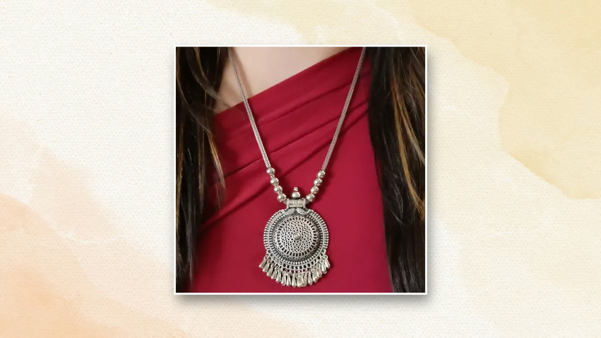 Casual Oxidised Necklace