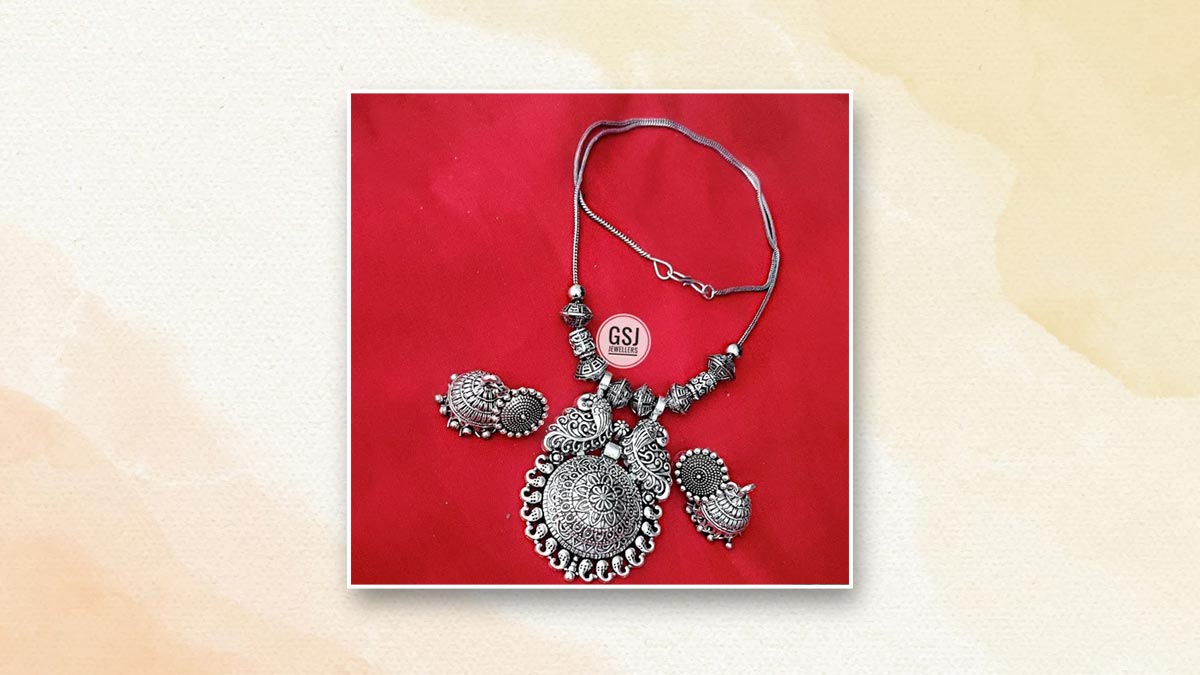 Oxidised Silver Neckpiece