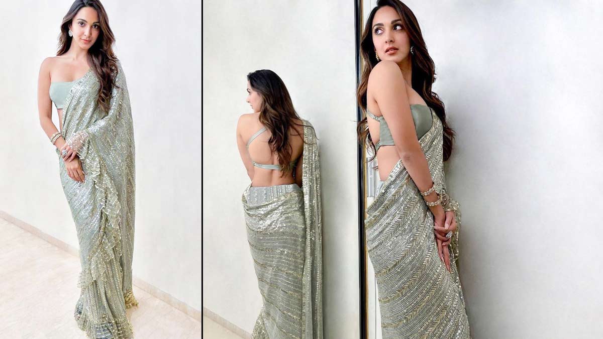Sequin Work Pastel Saree