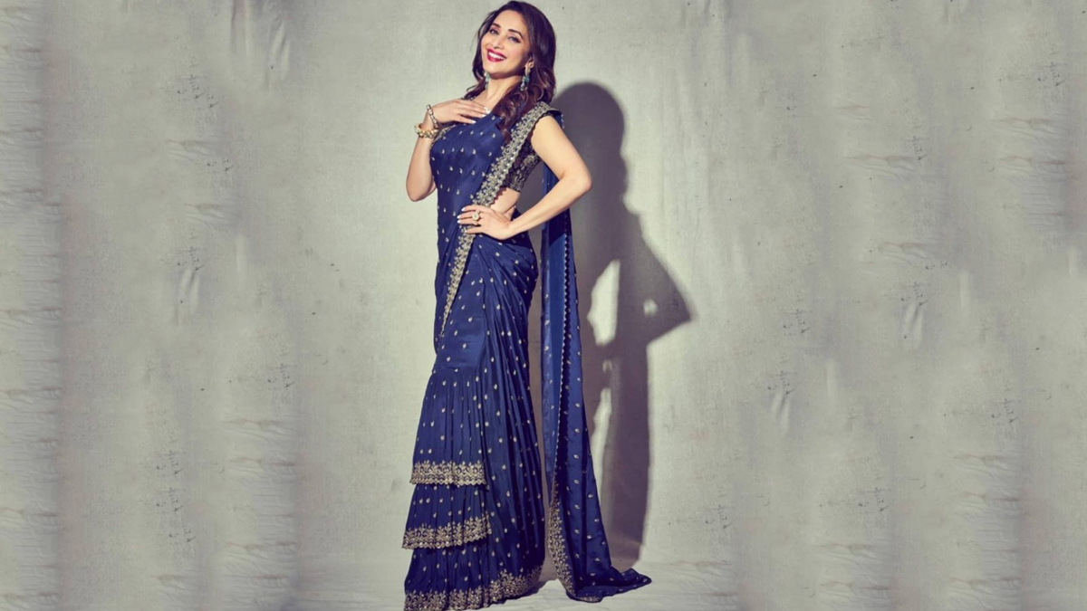 blue navratri outfit